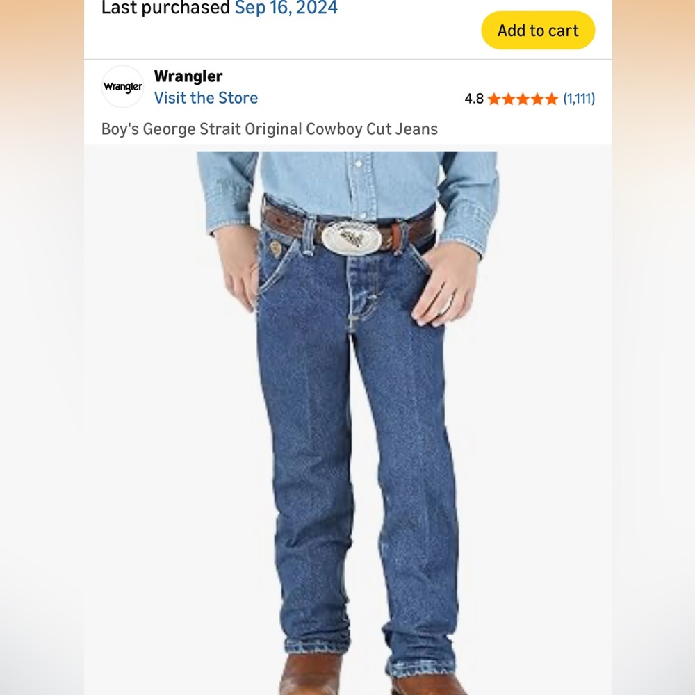 George Strait boys jeans size 3T Slim